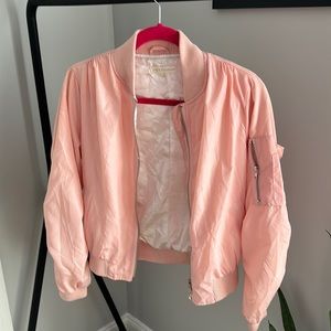 Hot & Delicious Pink Bomber Varsity Jacket Size M